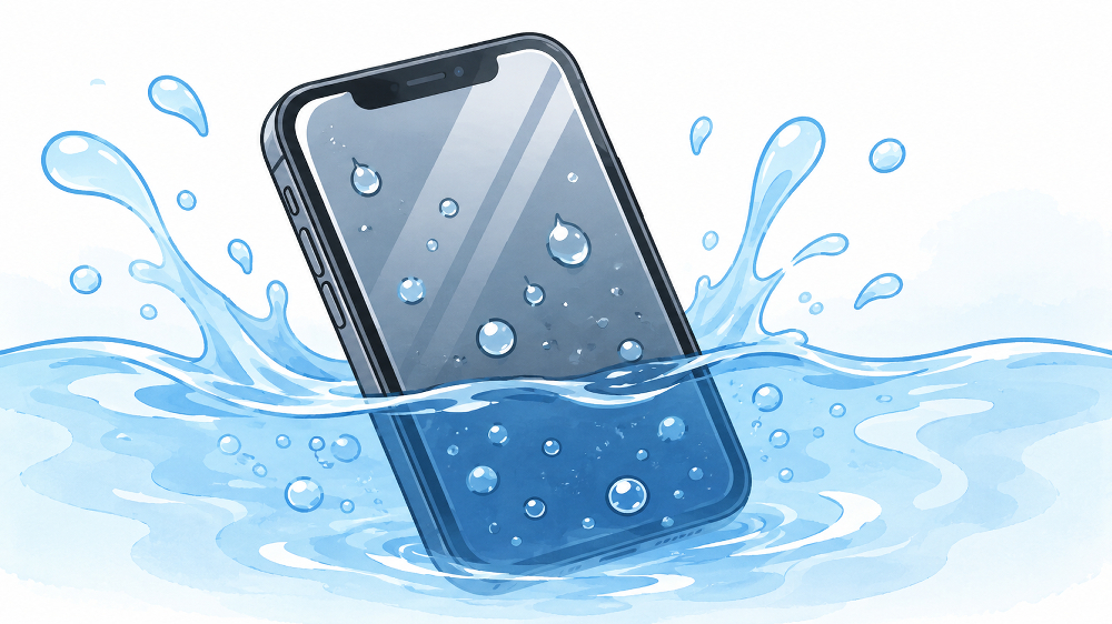 水没したphone